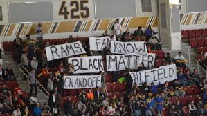Rams fans at Edward Jones Dome  in St. Louis express their views about the decision not to indict Darren Wilson, the police officer who shot and killed Michel Brown in Ferguson, Mo.  Photo by CBS local in St. Louis.